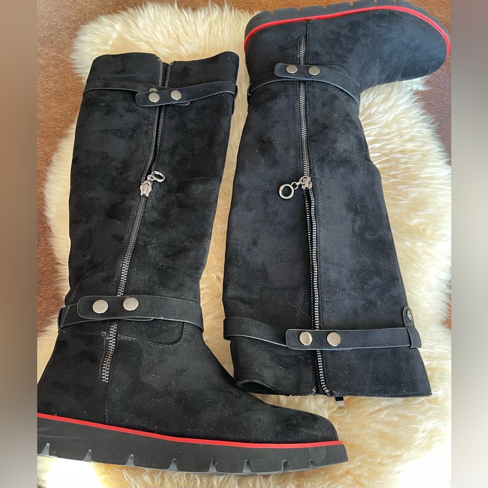 Nancy Li Stylish any Blue Knee-High Boots 7 - Picture 4 of 5